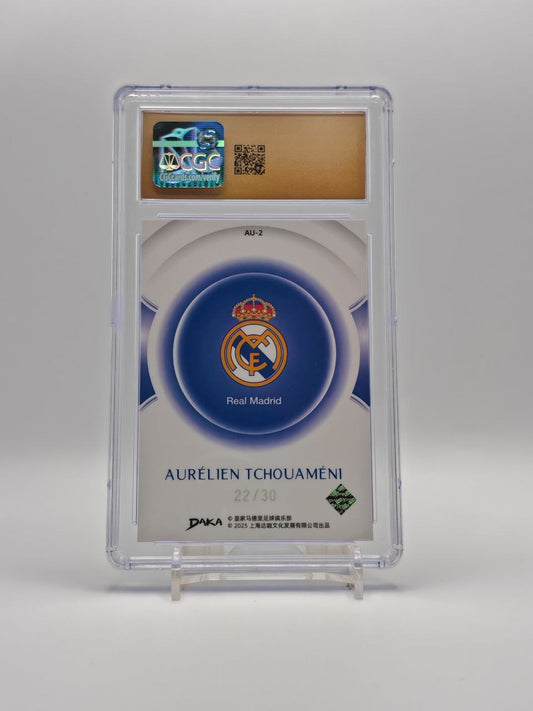 Aurélien Tchouaméni Daka auto Silver 22/30 CGC Pristine 10 retro