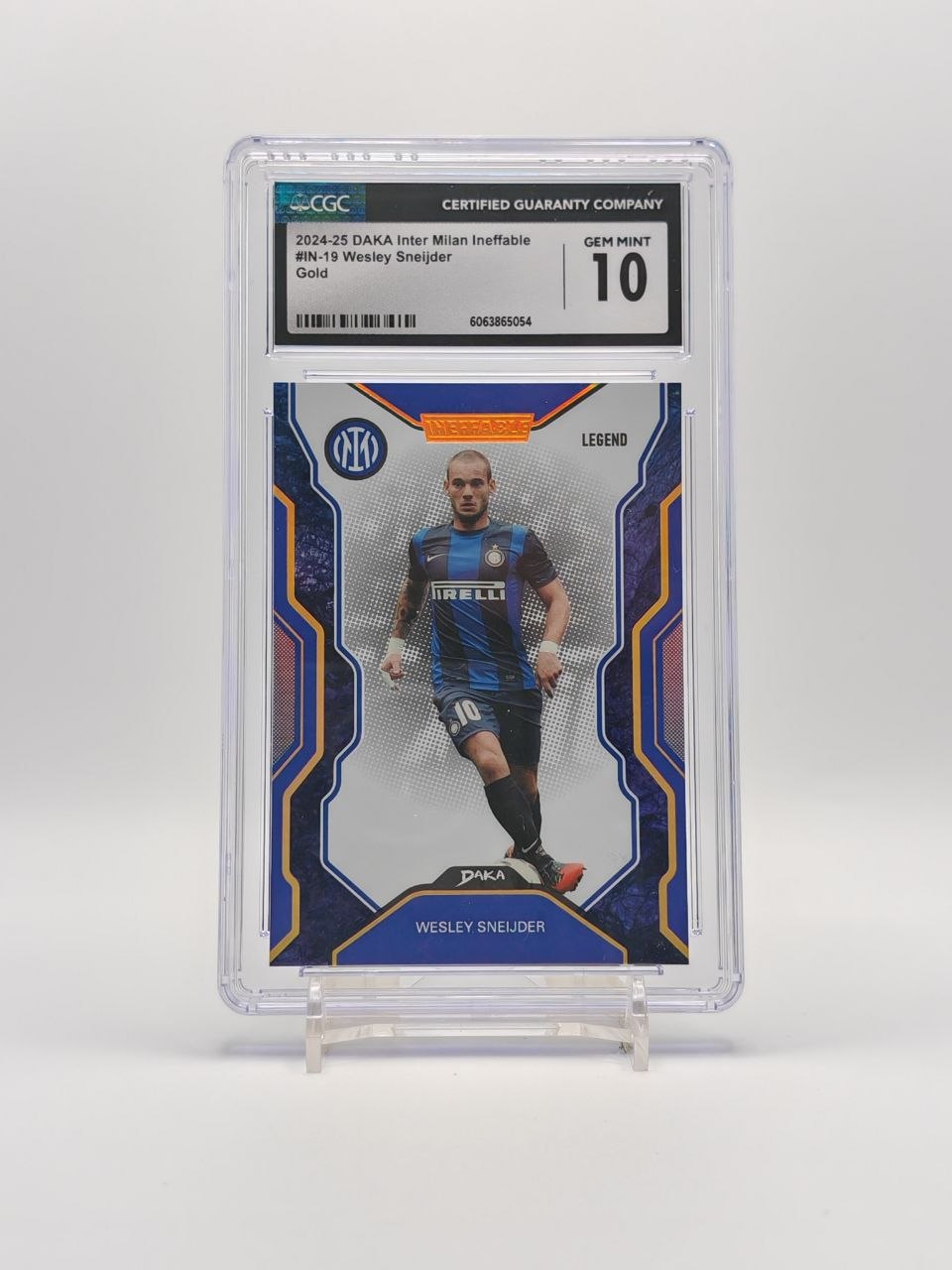 Wesley Sneijder Daka Ineffable Gold 01/05 CGC Gem Mint 10 fronte