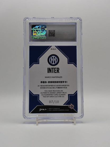 Marco Materazzi Daka Ineffable Auto Patch Silver 07/10 CGC 9 retro