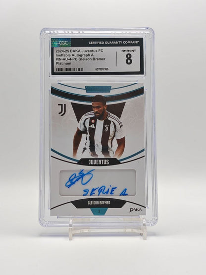 Gleison Bremer Daka Ineffable Auto Platinum 1/1 CGC 8 fronte