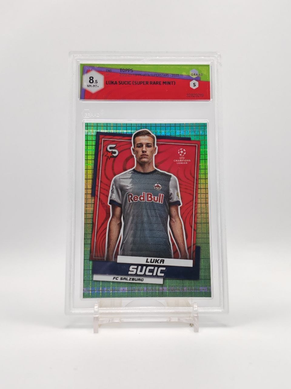 Luka Sučić Topps Superstars Super Rare 190/199 GRAAD 8.5 fronte