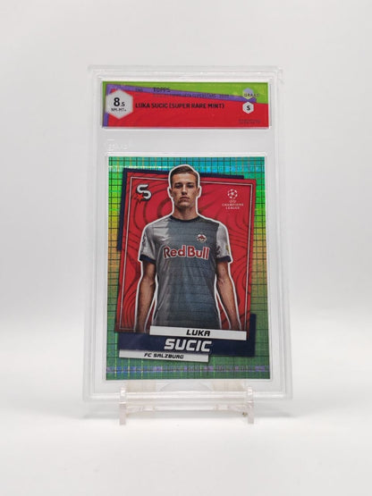Luka Sučić Topps Superstars Super Rare 190/199 GRAAD 8.5 fronte