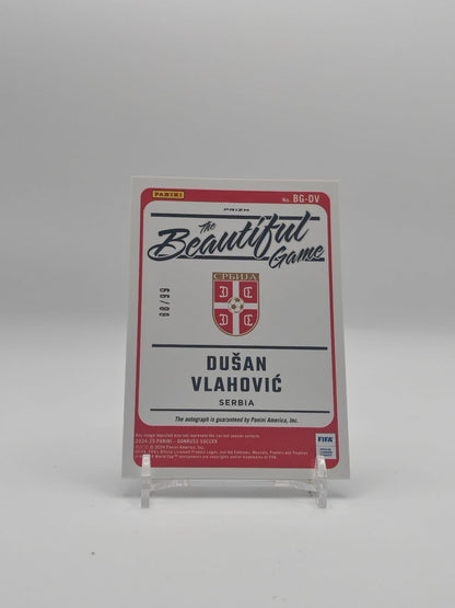 Dušan Vlahović Panini Donruss Beautiful Game Auto Blue 88/99 retro