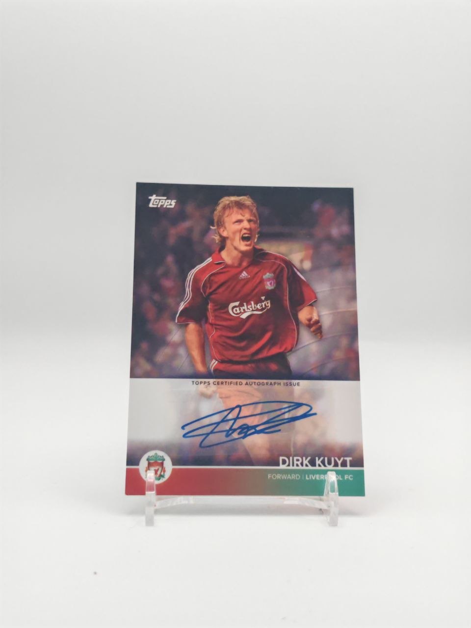 Dirk Kuyt Topps Liverpool Auto fronte