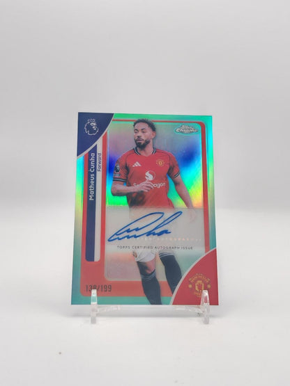 Matheus Cunha Topps Chrome Auto 138/199 fronte